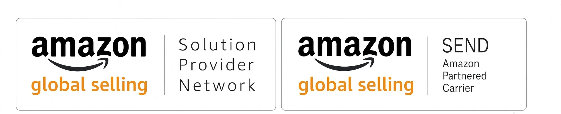 Amazon Solution Provider Network (SPN) and Amazon SEND Partnered Carrier badges