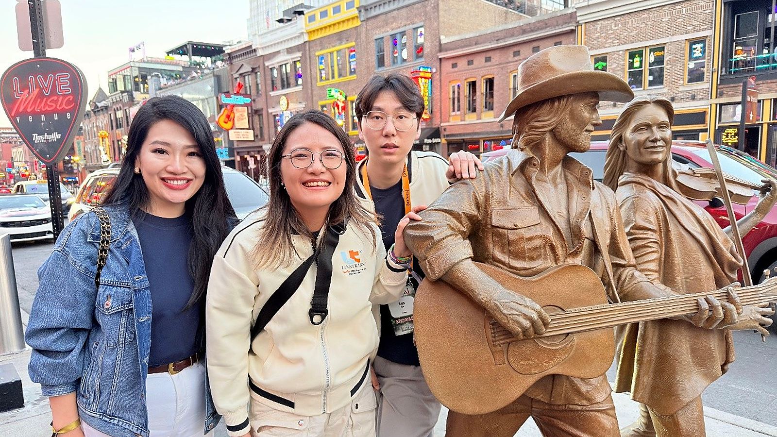 LinkTrans team members off-hours in Nashville's Music City